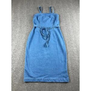 Derek Heart Medium Blue Denim Dress with Belt Size Medium